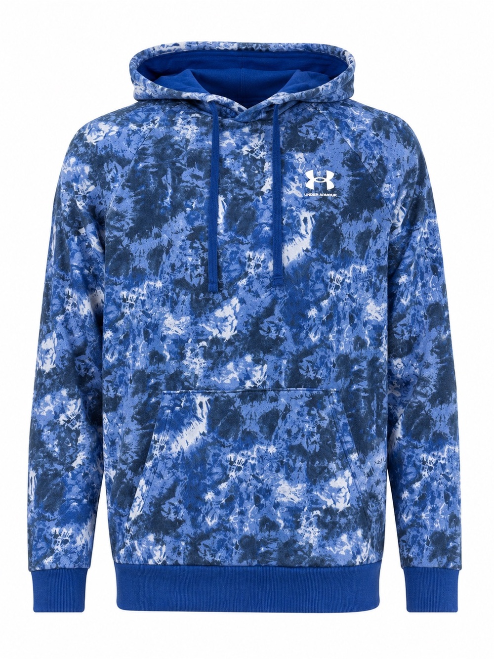 Under Armour Rival Fleece Blue Camo Pullover Hoodie Sweatshirt Size Adult Large